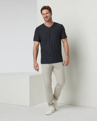 Vuori Strato Tech V-Neck Charcoal V-Neck Workout Shirt