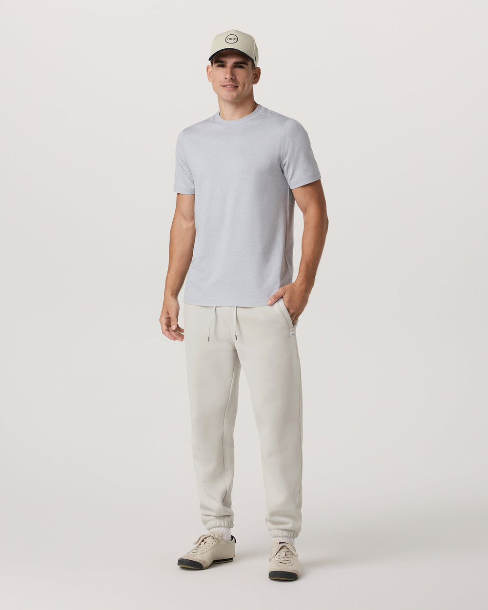 Vuori Short Sleeve Ponto Performance Tee Platinum Heather