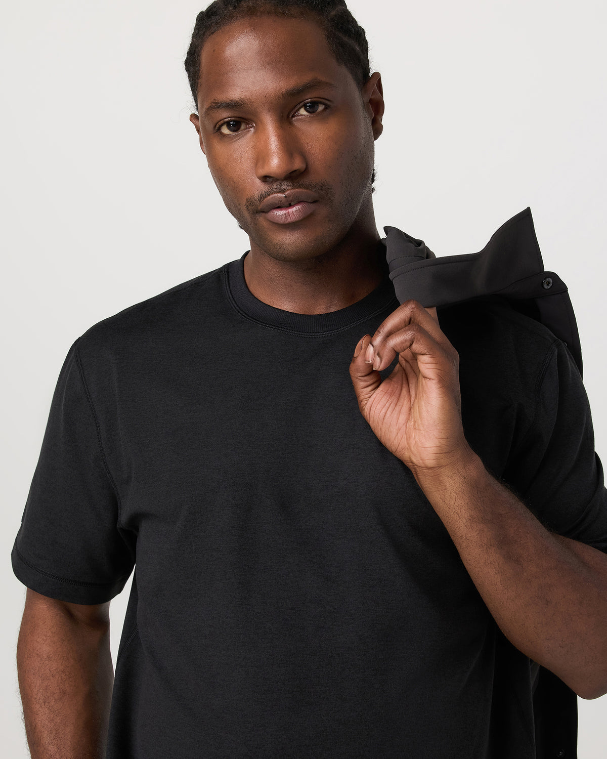 Vuori Men's Short Sleeve Ponto Tee - Relaxed Black Heather