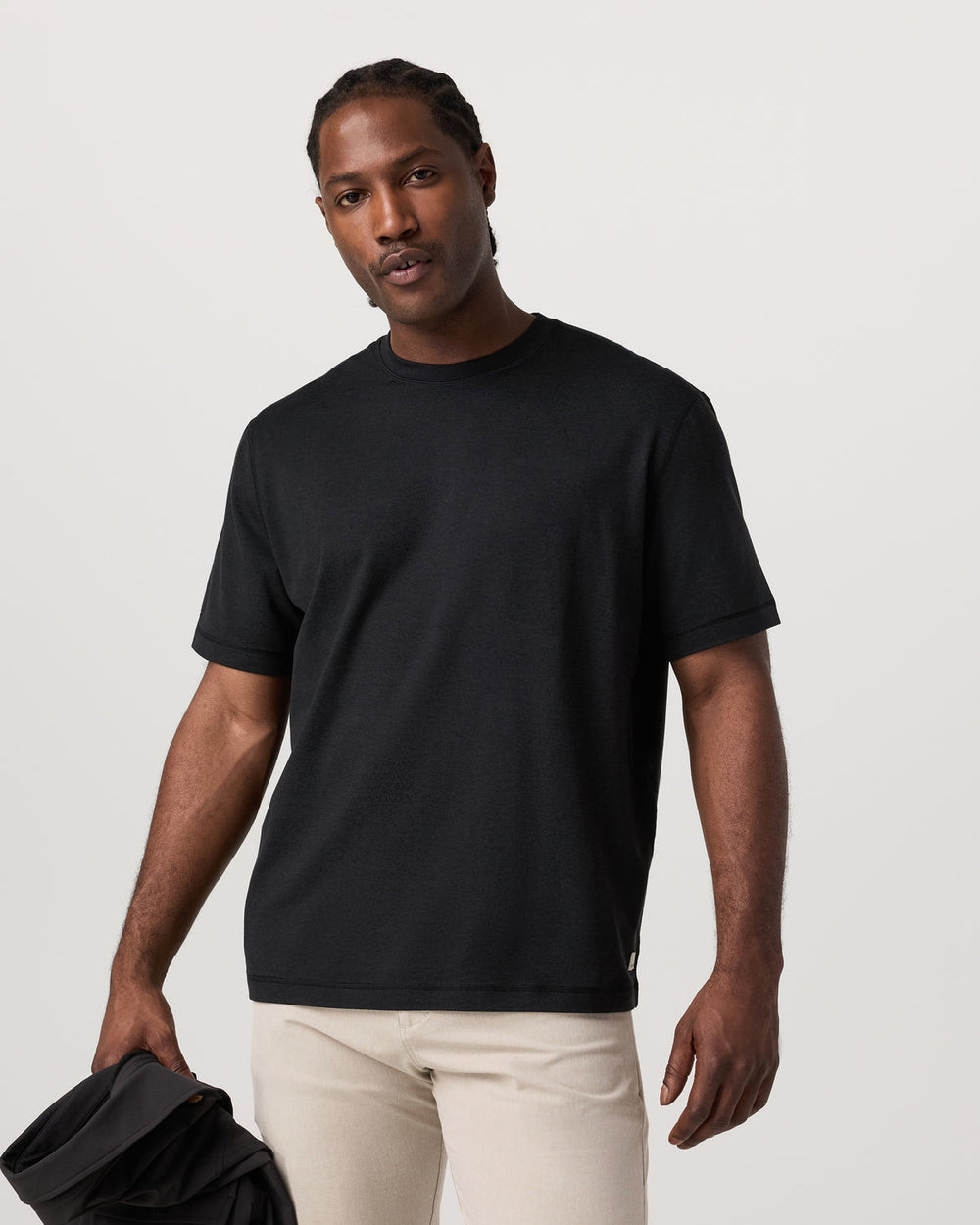 Vuori Men's Short Sleeve Ponto Tee - Relaxed Black Heather