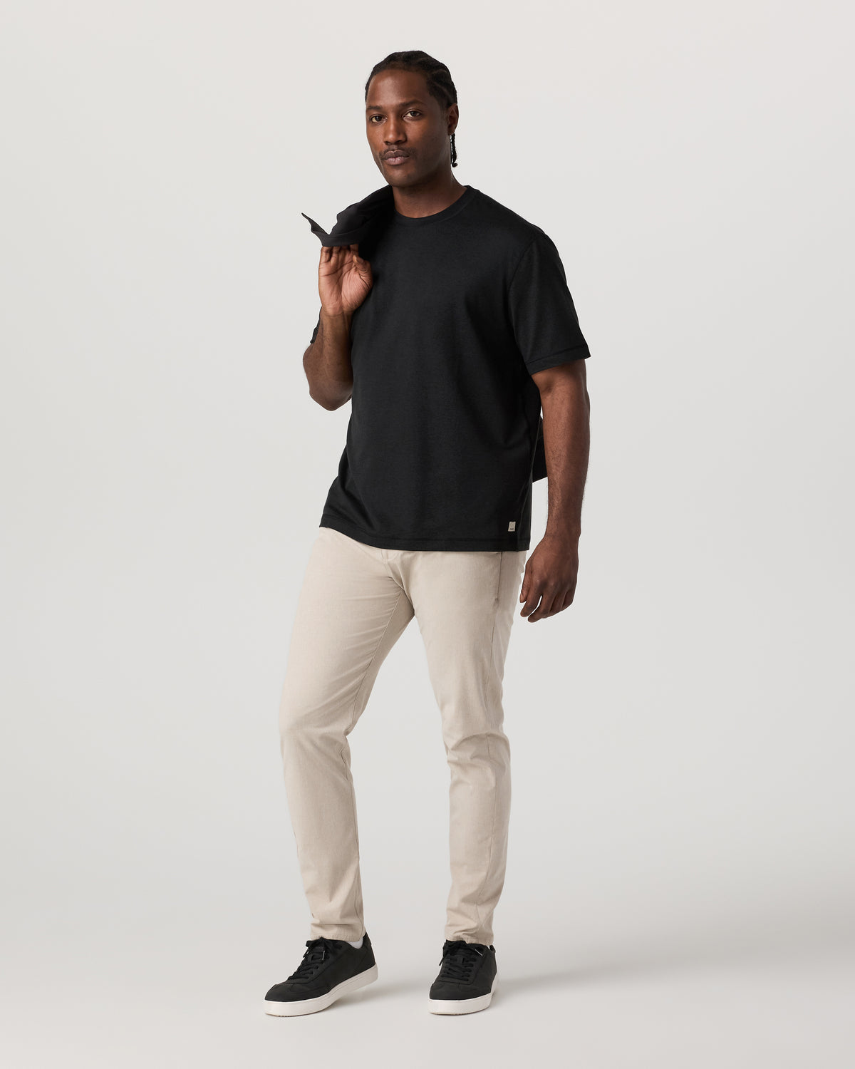Vuori Men's Short Sleeve Ponto Tee - Relaxed Black Heather