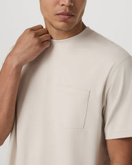 Vuori Men's Short Sleeve Ponto Pocket Tee - Relaxed Fit Bone
