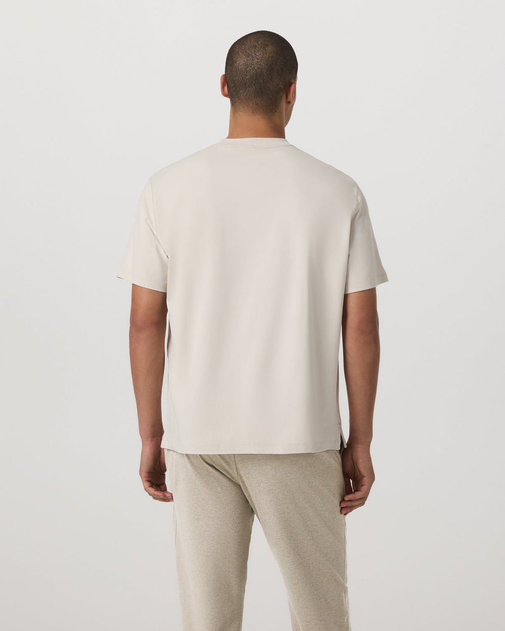 Vuori Men's Short Sleeve Ponto Pocket Tee - Relaxed Fit Bone