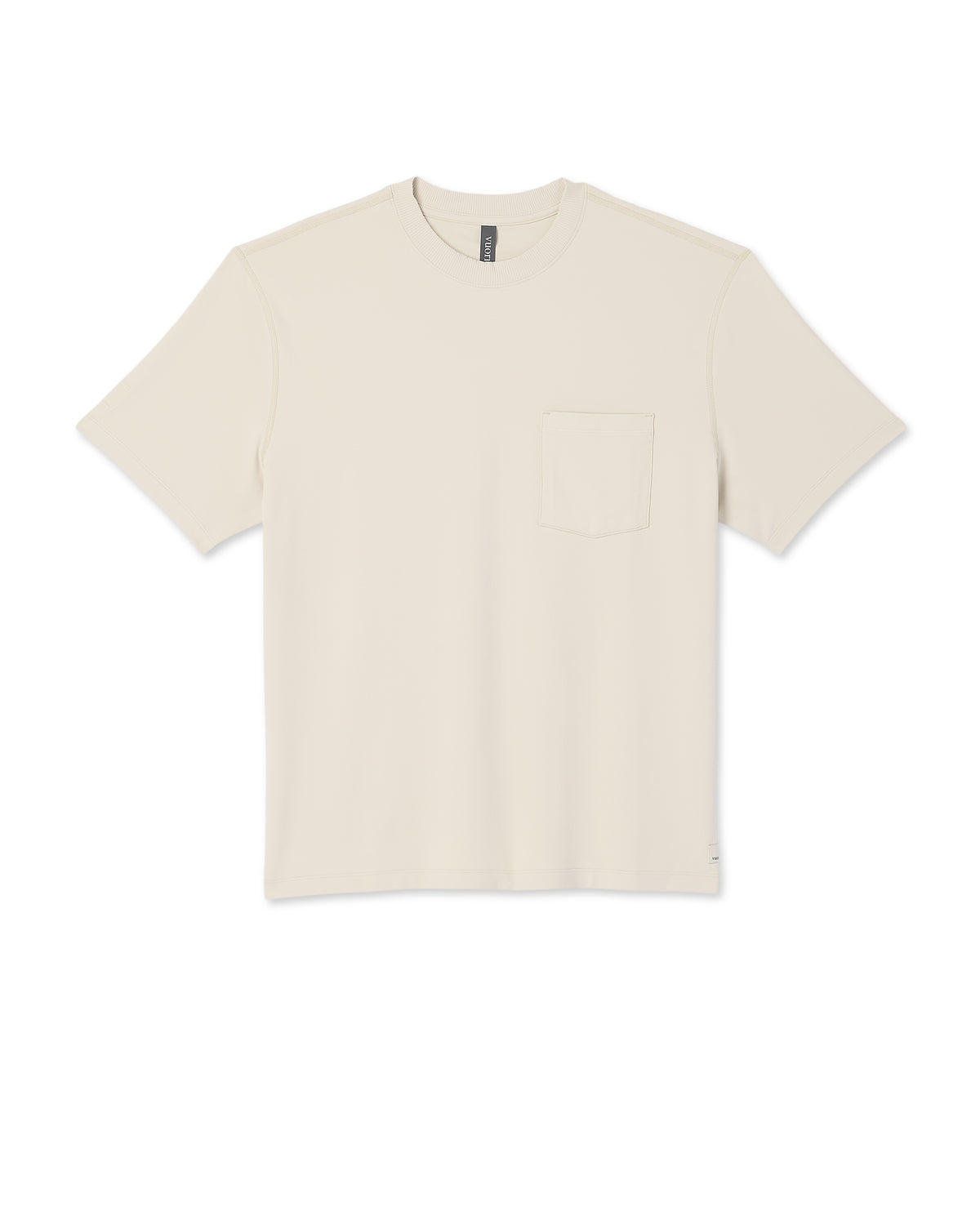 Vuori Men's Short Sleeve Ponto Pocket Tee - Relaxed Fit Bone