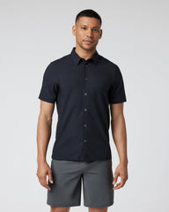 Vuori Short-Sleeve Manhattan Button Down Black