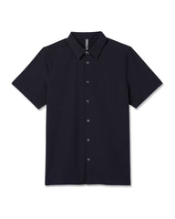 Vuori Short-Sleeve Manhattan Button Down Black