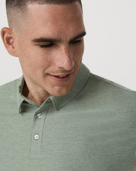 Vuori Strato Tech Polo Men's Thyme Heather Performance Shirt