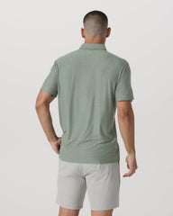 Vuori Strato Tech Polo Men's Thyme Heather Performance Shirt
