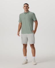 Vuori Strato Tech Polo Men's Thyme Heather Performance Shirt