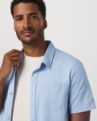 Vuori Short Sleeve Knit Oxford Button Down - Classic Fit Blue