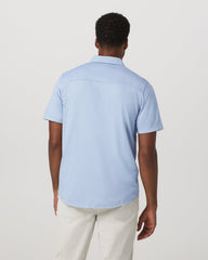 Vuori Short Sleeve Knit Oxford Button Down - Classic Fit Blue