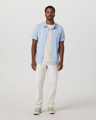 Vuori Short Sleeve Knit Oxford Button Down - Classic Fit Blue