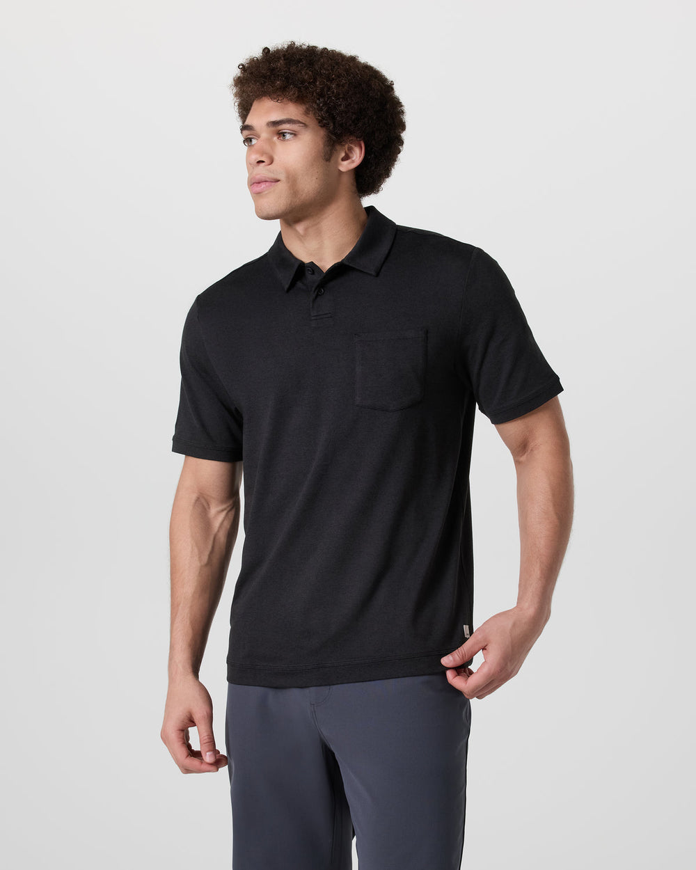 Vuori Short Sleeve Ponto Performance Polo Black Heather