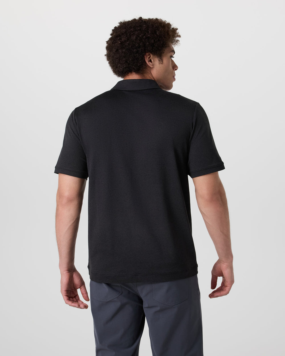 Vuori Short Sleeve Ponto Performance Polo Black Heather