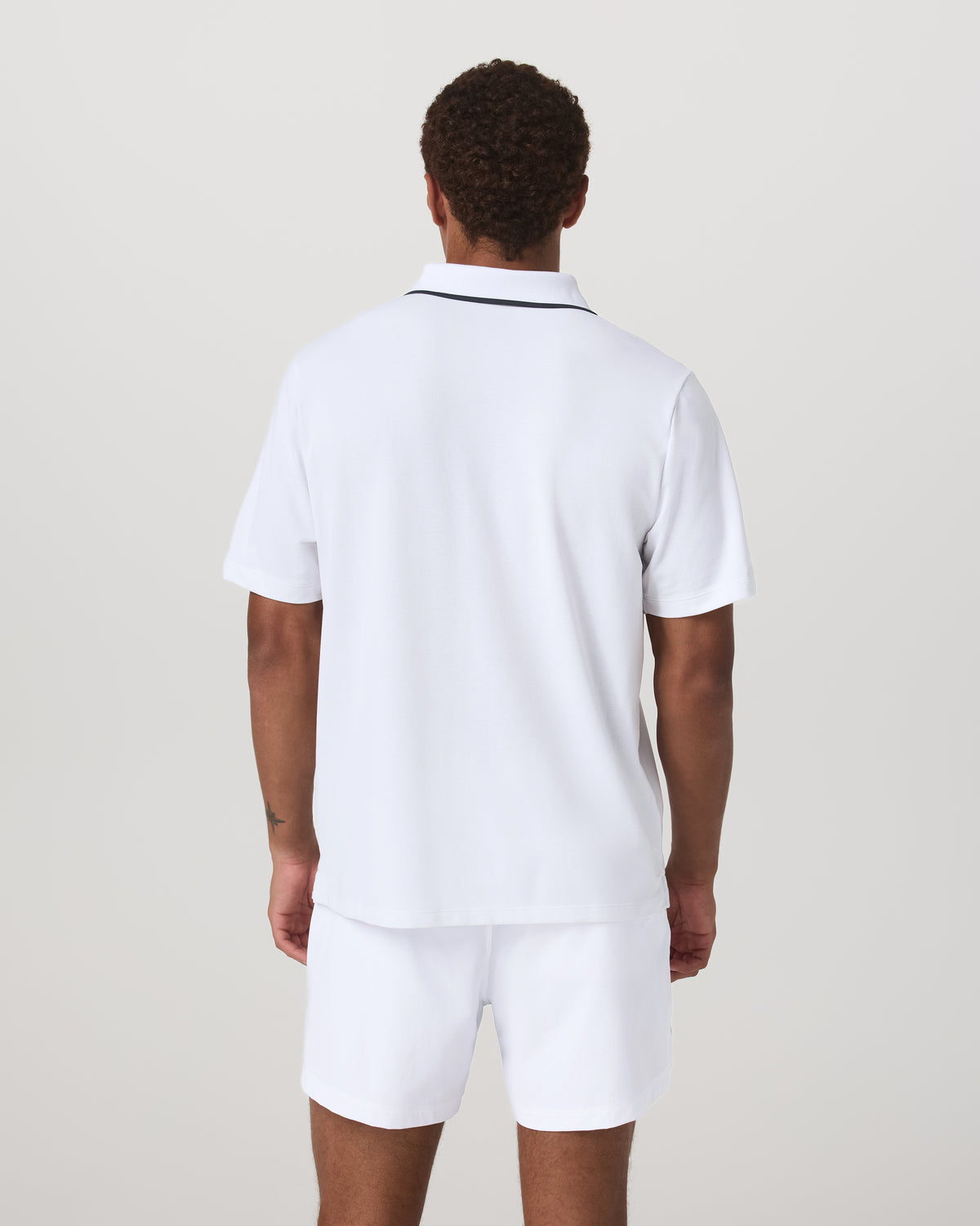 Vuori Short Sleeve Gamepoint Polo 2.0 Men's White Polo Shirt