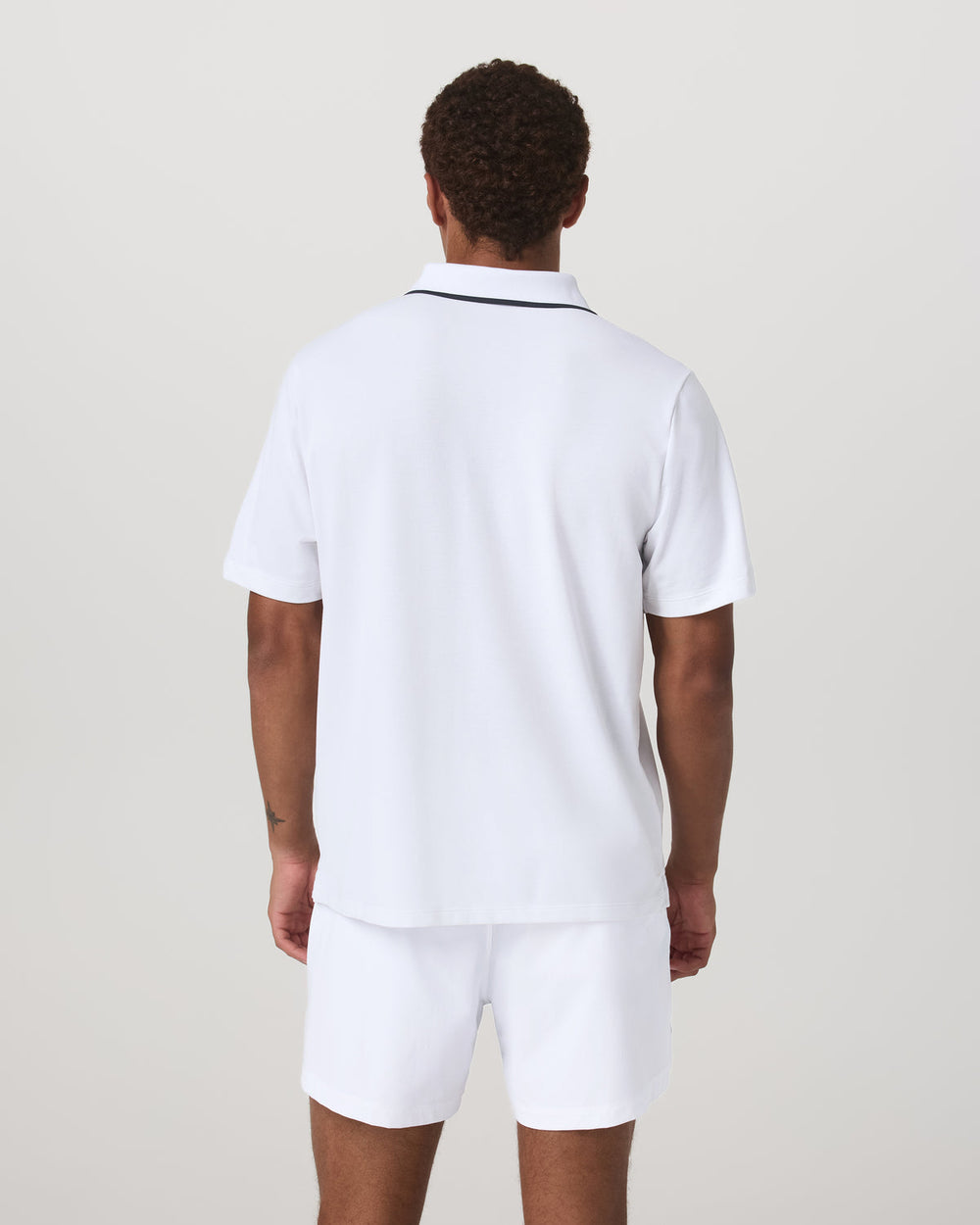 Vuori Short Sleeve Gamepoint Polo 2.0 Men's White Polo Shirt