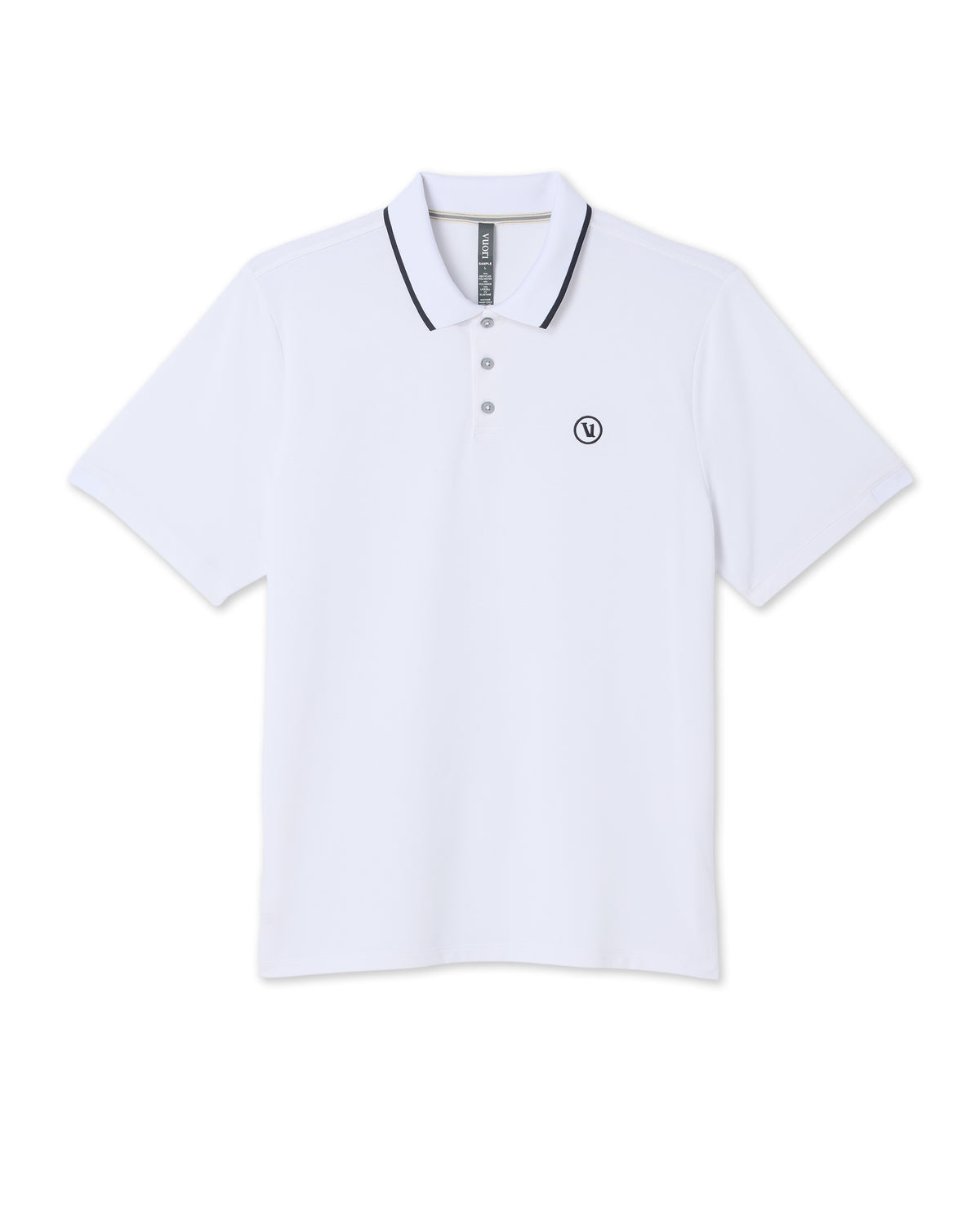 Vuori Short Sleeve Gamepoint Polo 2.0 Men's White Polo Shirt