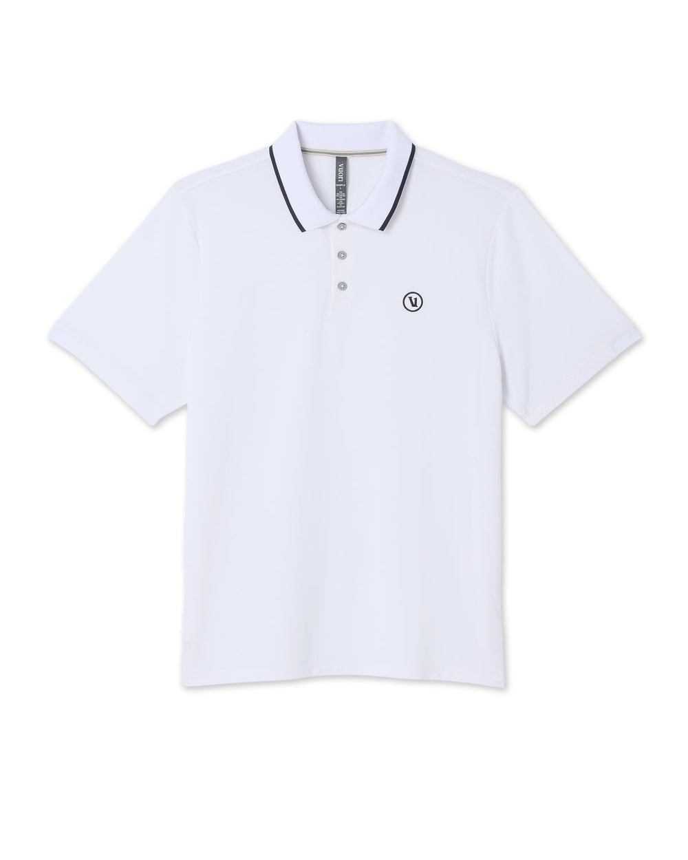 Vuori Short Sleeve Gamepoint Polo 2.0 Men's White Polo Shirt