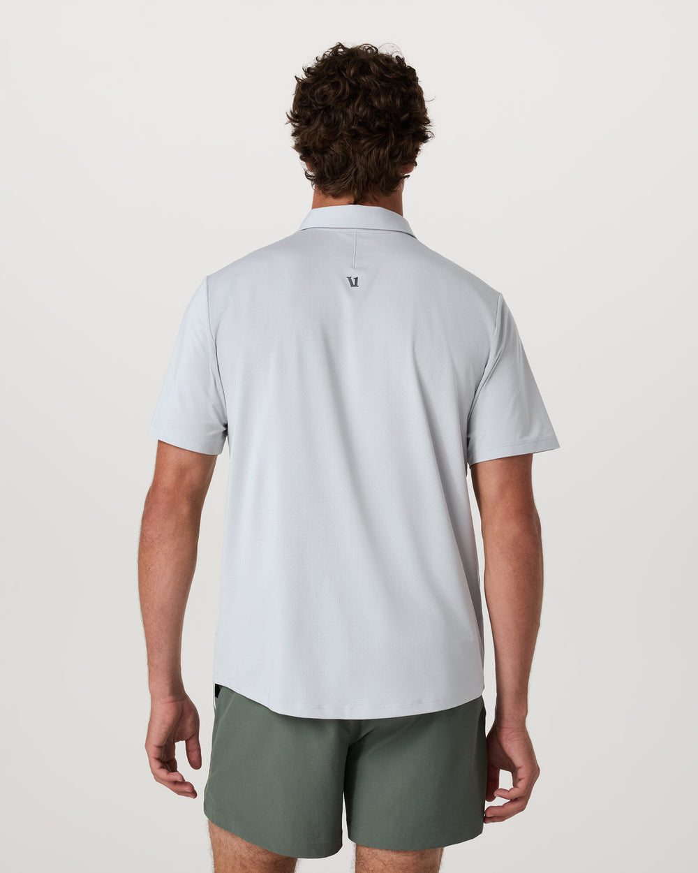 Vuori Short Sleeve Viewpoint Polo 2.0 Men's Sky Grey Shirt