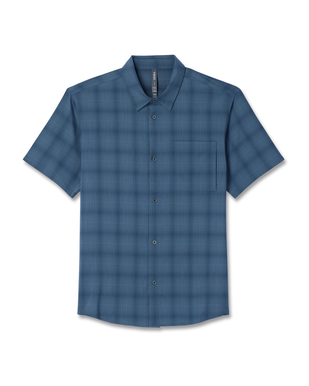Vuori Short Sleeve Plaid Button Down Shirt Men's Abyss Shirt