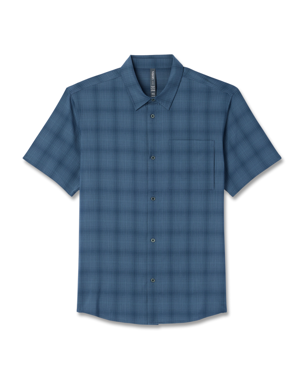 Vuori Short Sleeve Plaid Button Down Shirt Men's Abyss Shirt