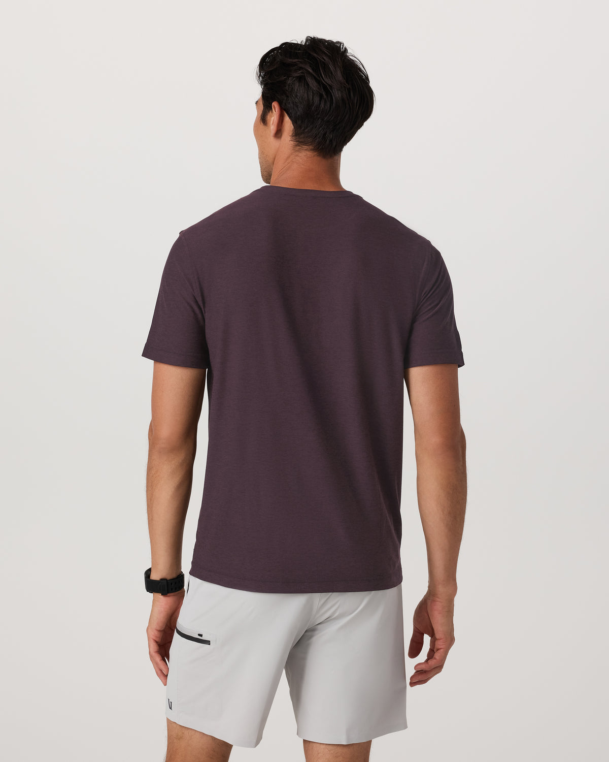 Vuori Strato Tech Tee Men's Raisin Heather Performance Shirt