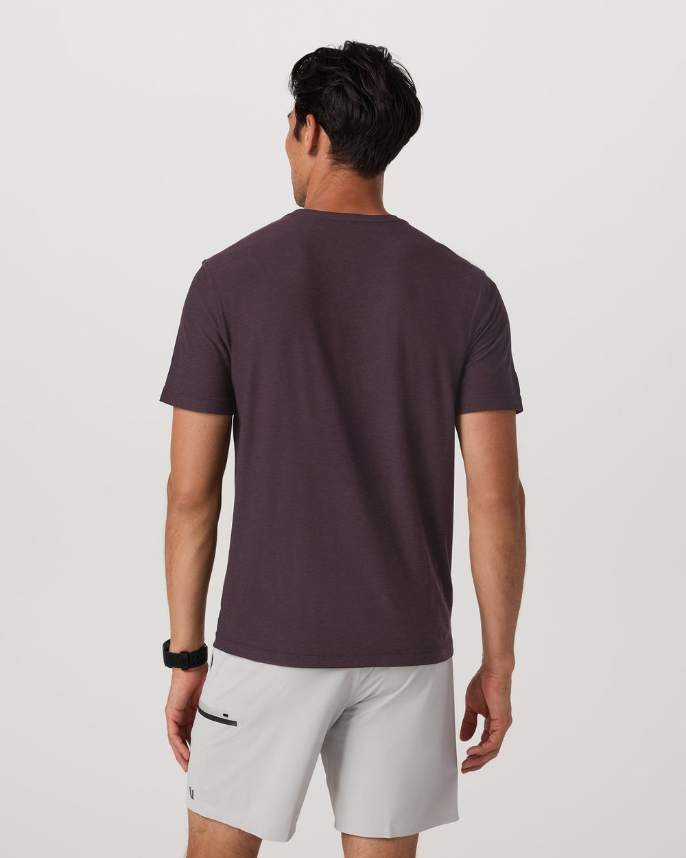Vuori Strato Tech Tee Men's Raisin Heather Performance Shirt
