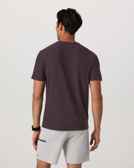 Vuori Strato Tech Tee Men's Raisin Heather Performance Shirt