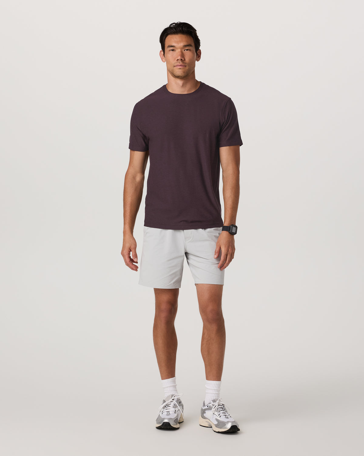Vuori Strato Tech Tee Men's Raisin Heather Performance Shirt