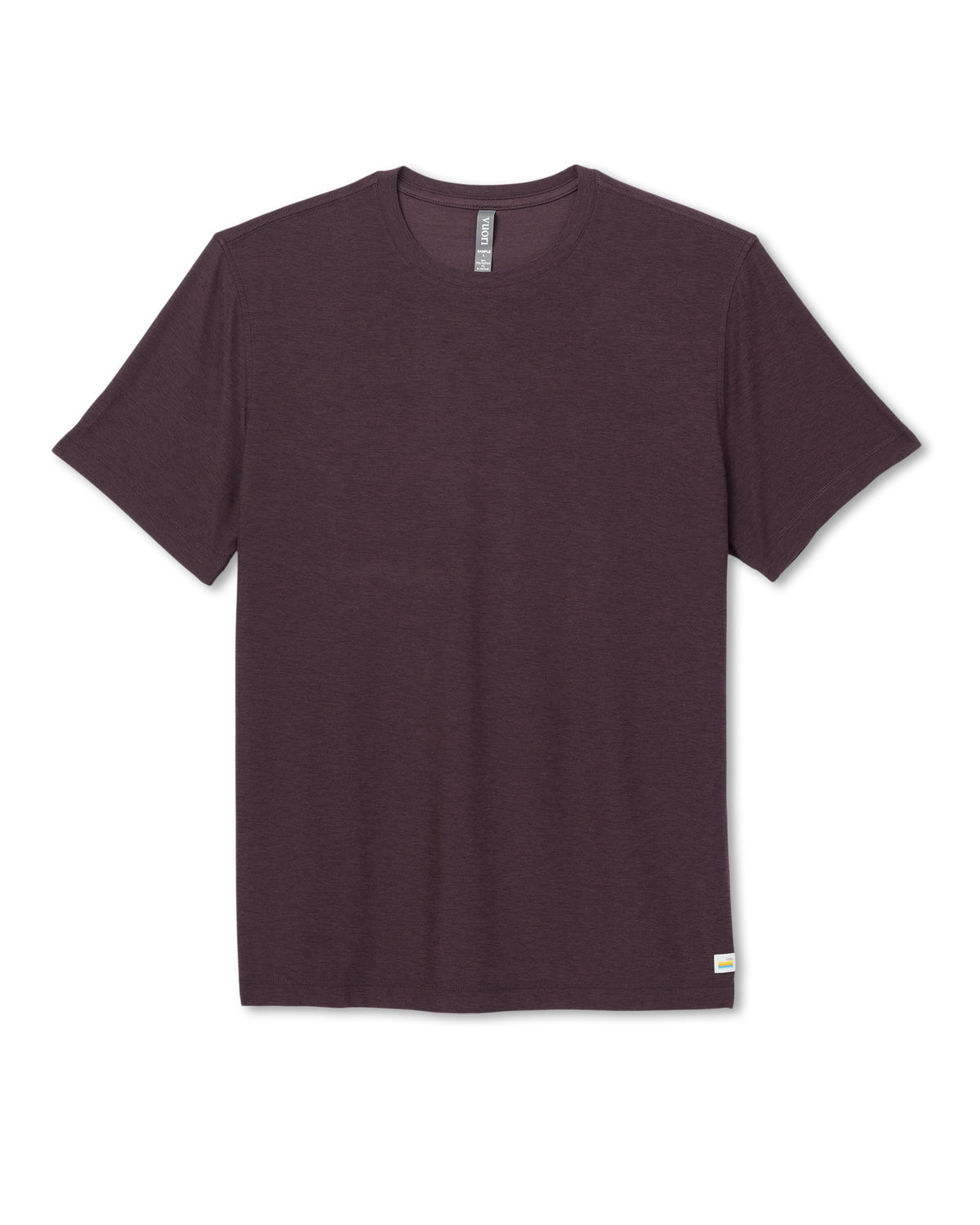 Vuori Strato Tech Tee Men's Raisin Heather Performance Shirt