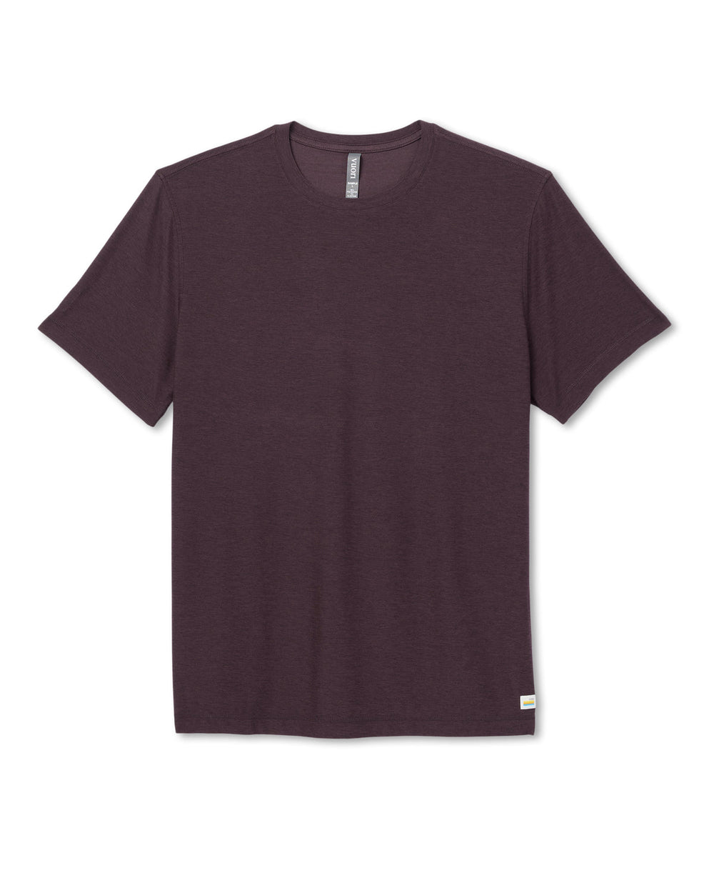 Vuori Strato Tech Tee Men's Raisin Heather Performance Shirt