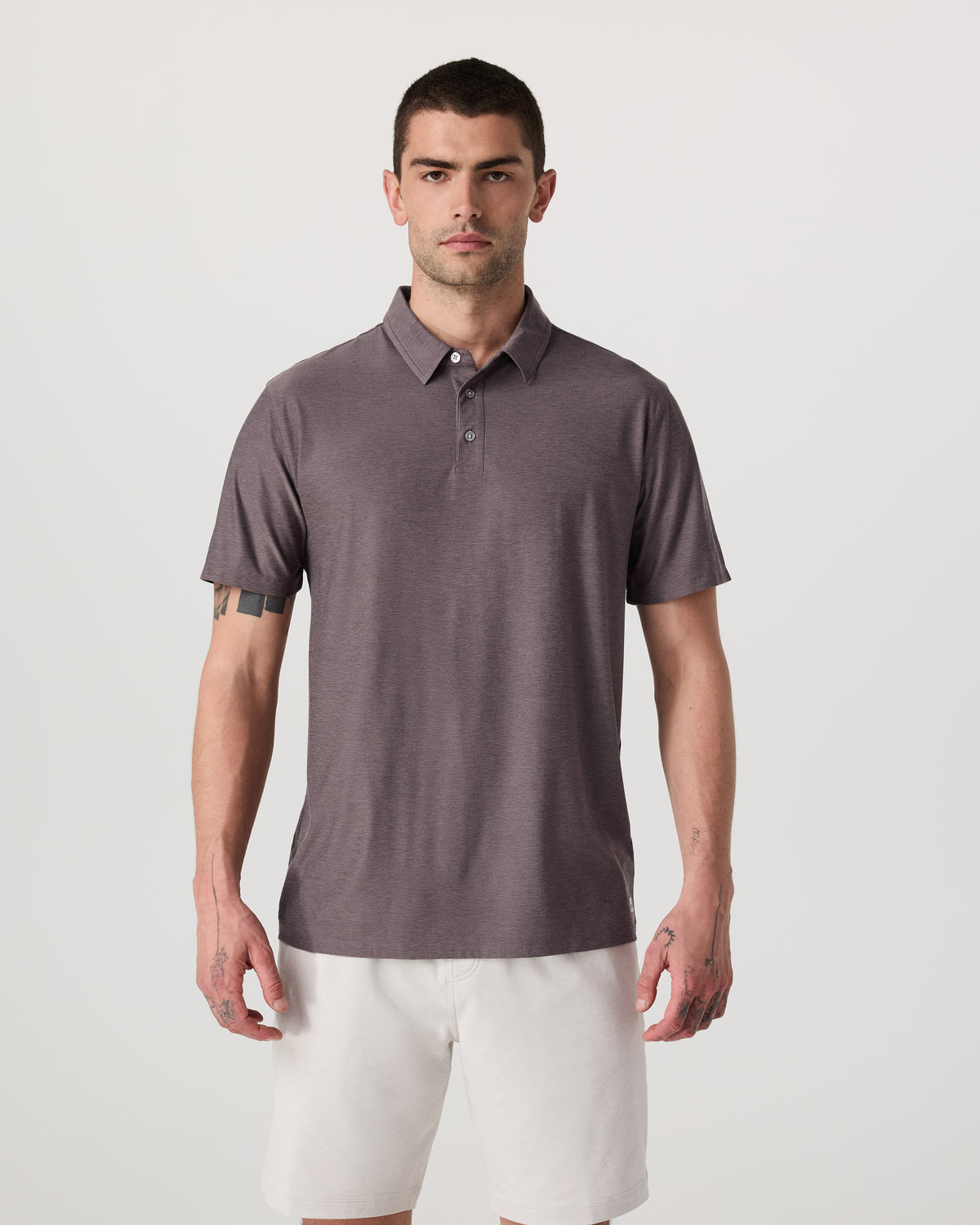 Vuori Strato Tech Polo Men's Huckleberry Heather Polo Shirt