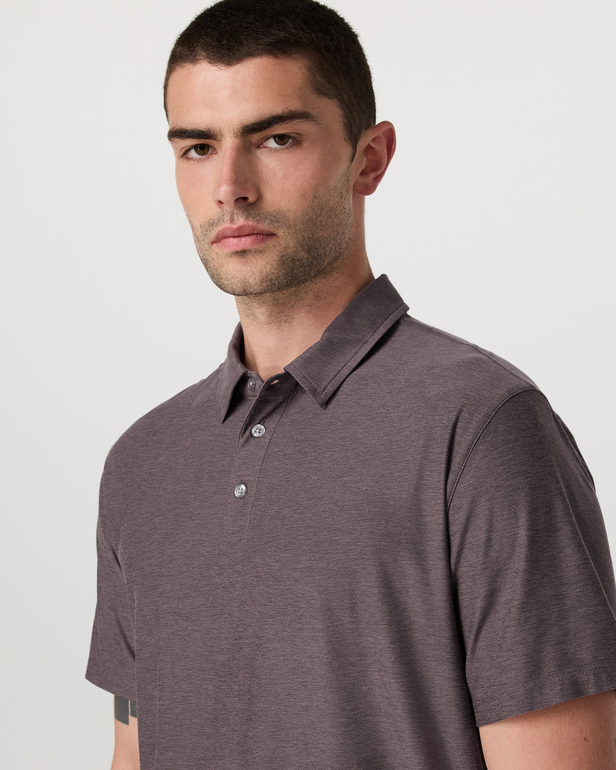Vuori Strato Tech Polo Men's Huckleberry Heather Polo Shirt