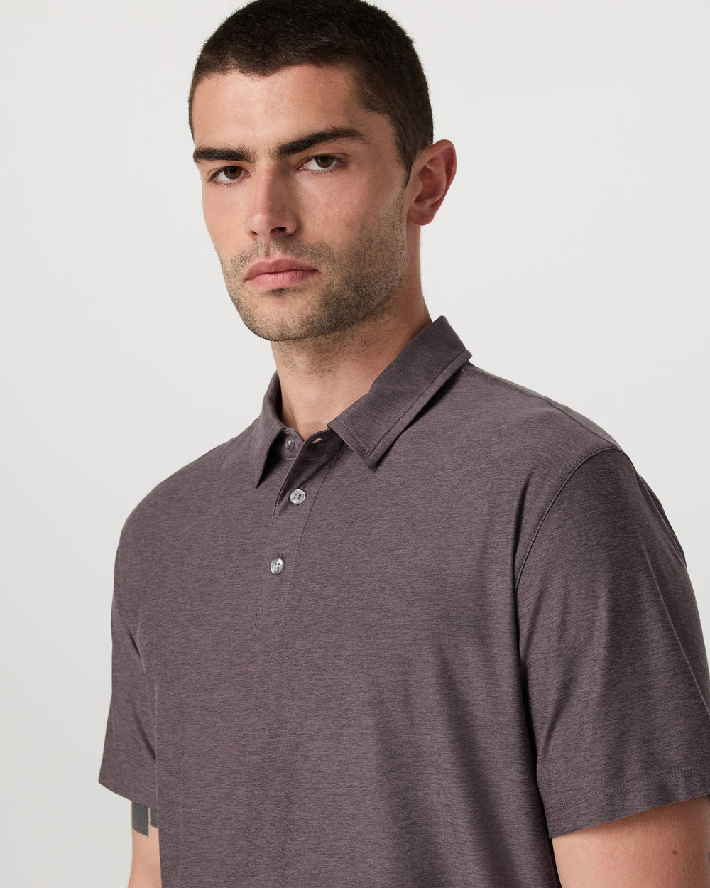 Vuori Strato Tech Polo Men's Huckleberry Heather Polo Shirt
