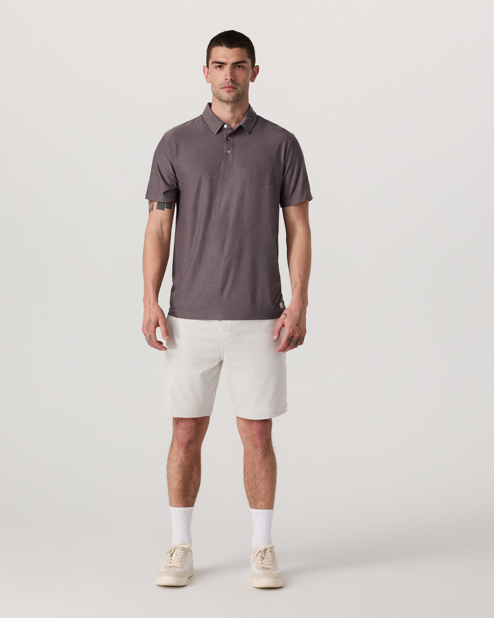 Vuori Strato Tech Polo Men's Huckleberry Heather Polo Shirt