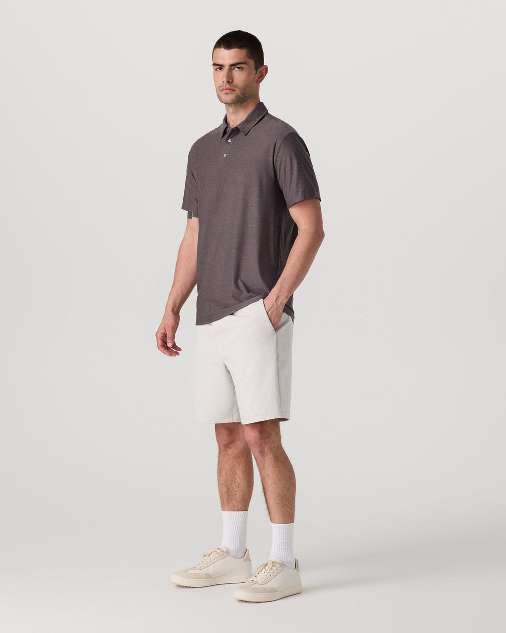 Vuori Strato Tech Polo Men's Huckleberry Heather Polo Shirt