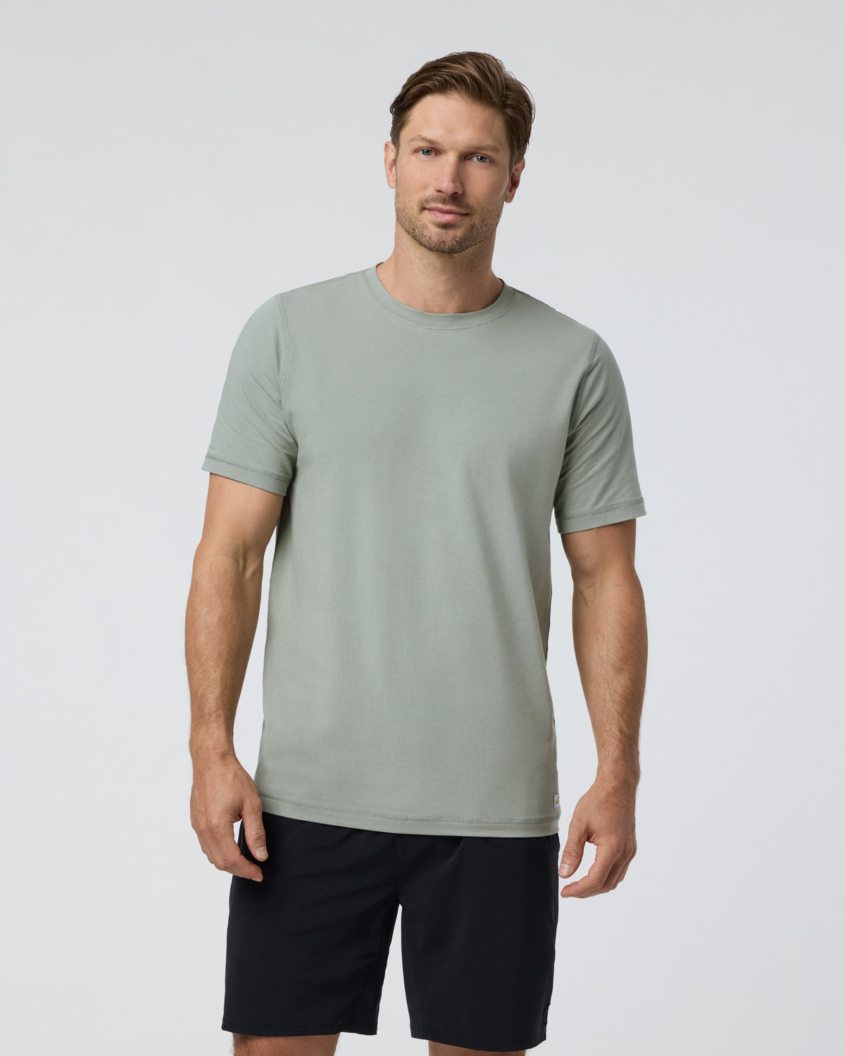 Vuori Tuvalu Tee Agave Green Cotton T-Shirt