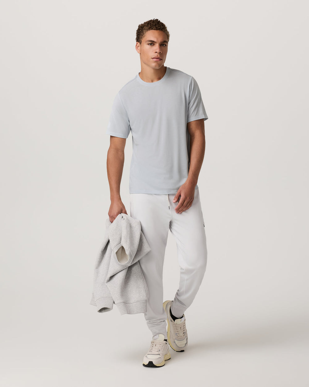Vuori Current Tech Tee Men's Performance Shirt in Light Mist