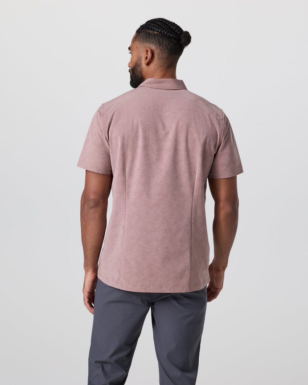Vuori Short Sleeve Bridge Button Down Zion Rose Water Lily