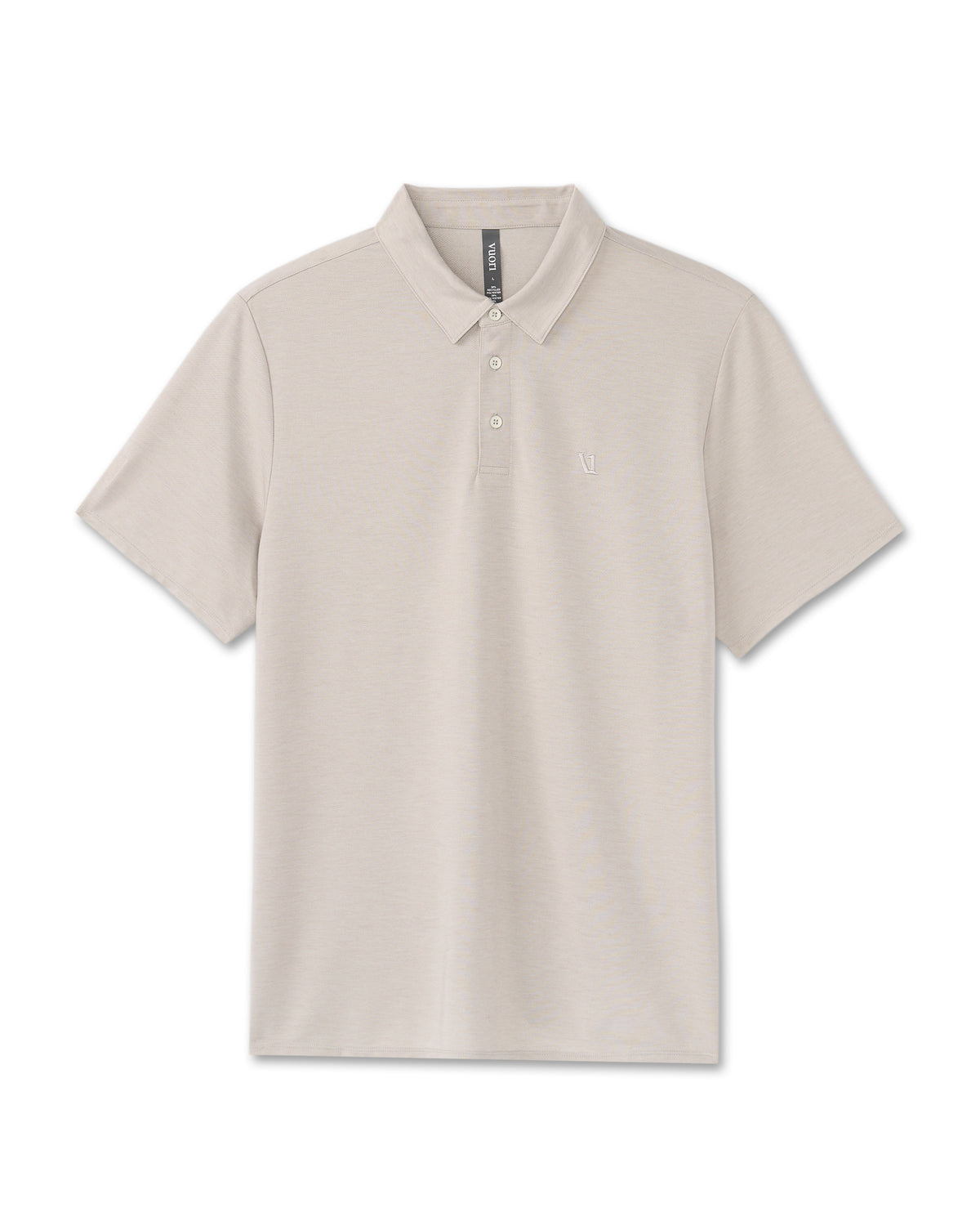 Vuori Knit Twill Polo Men's Beachsand Heather Golf Polo