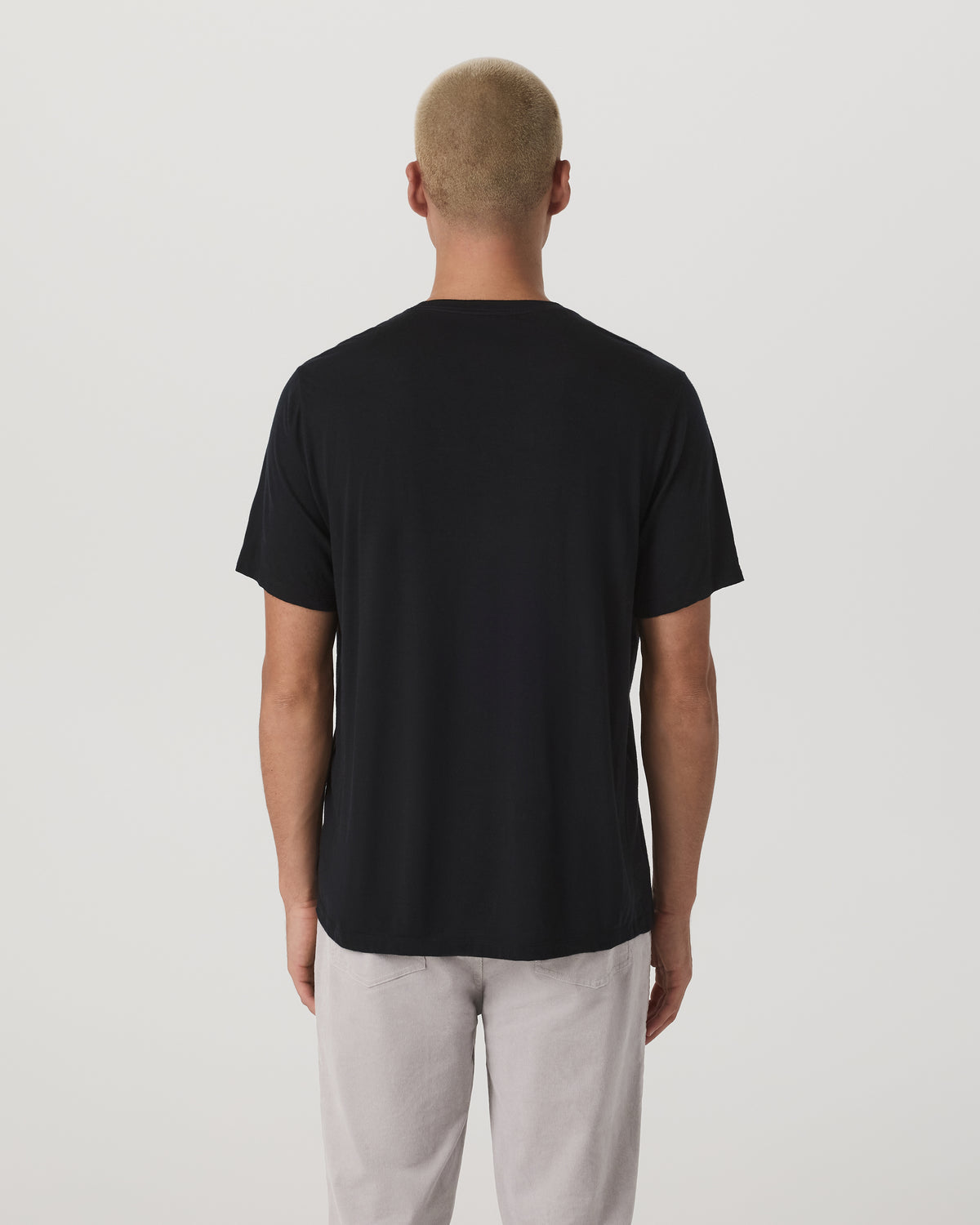 Vuori Short Sleeve Merino Wool Tee Men's Black Knit Shirt
