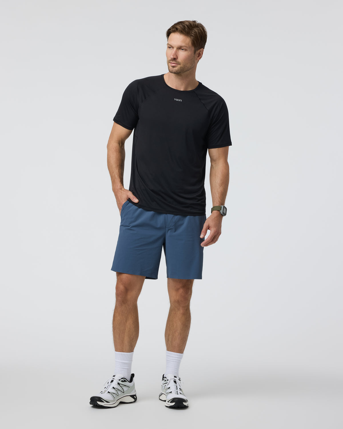 Vuori Short Sleeve Precept Tech Tee Black