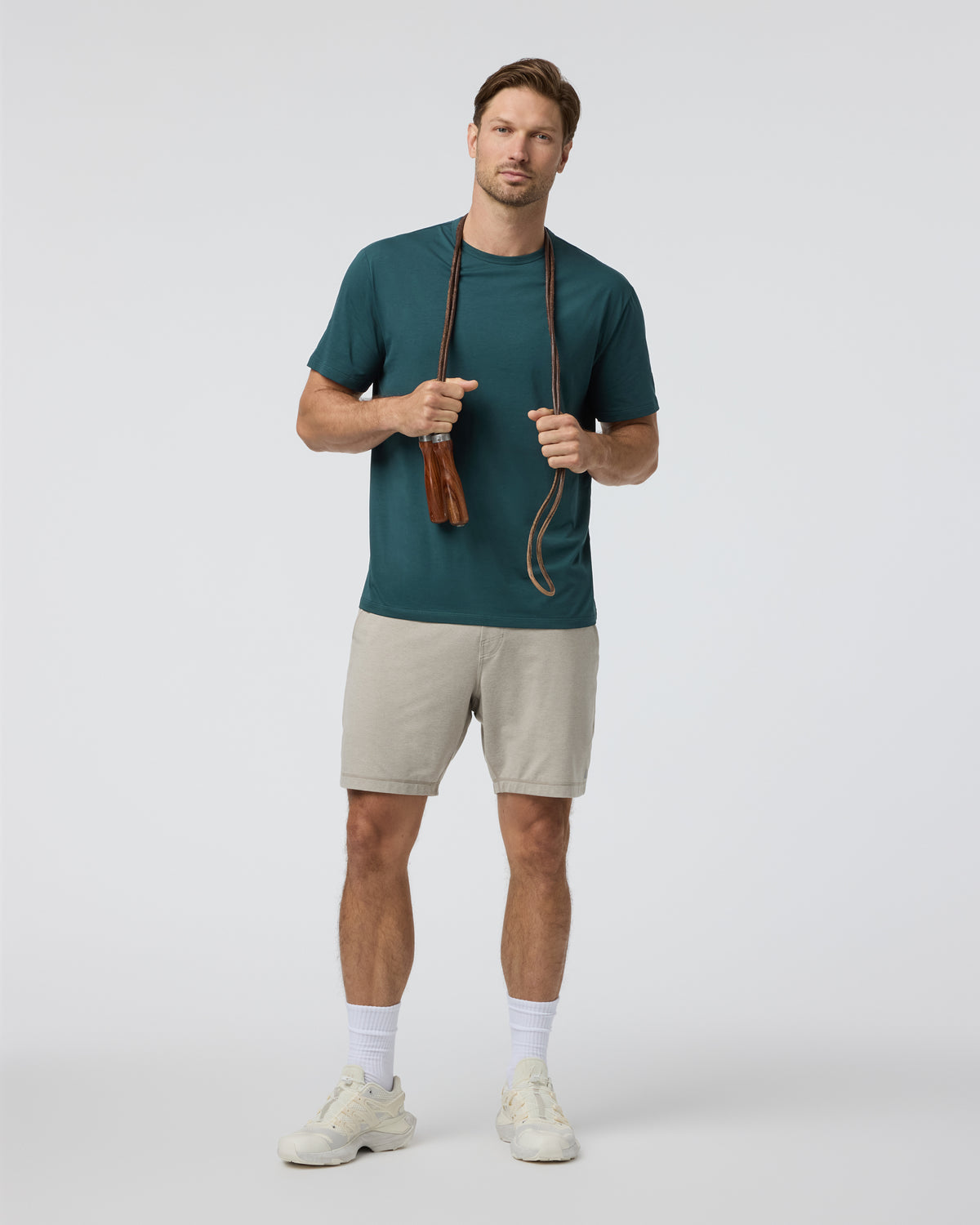 Vuori Short Sleeve Feather Tee - Relaxed Fit Deep Sea