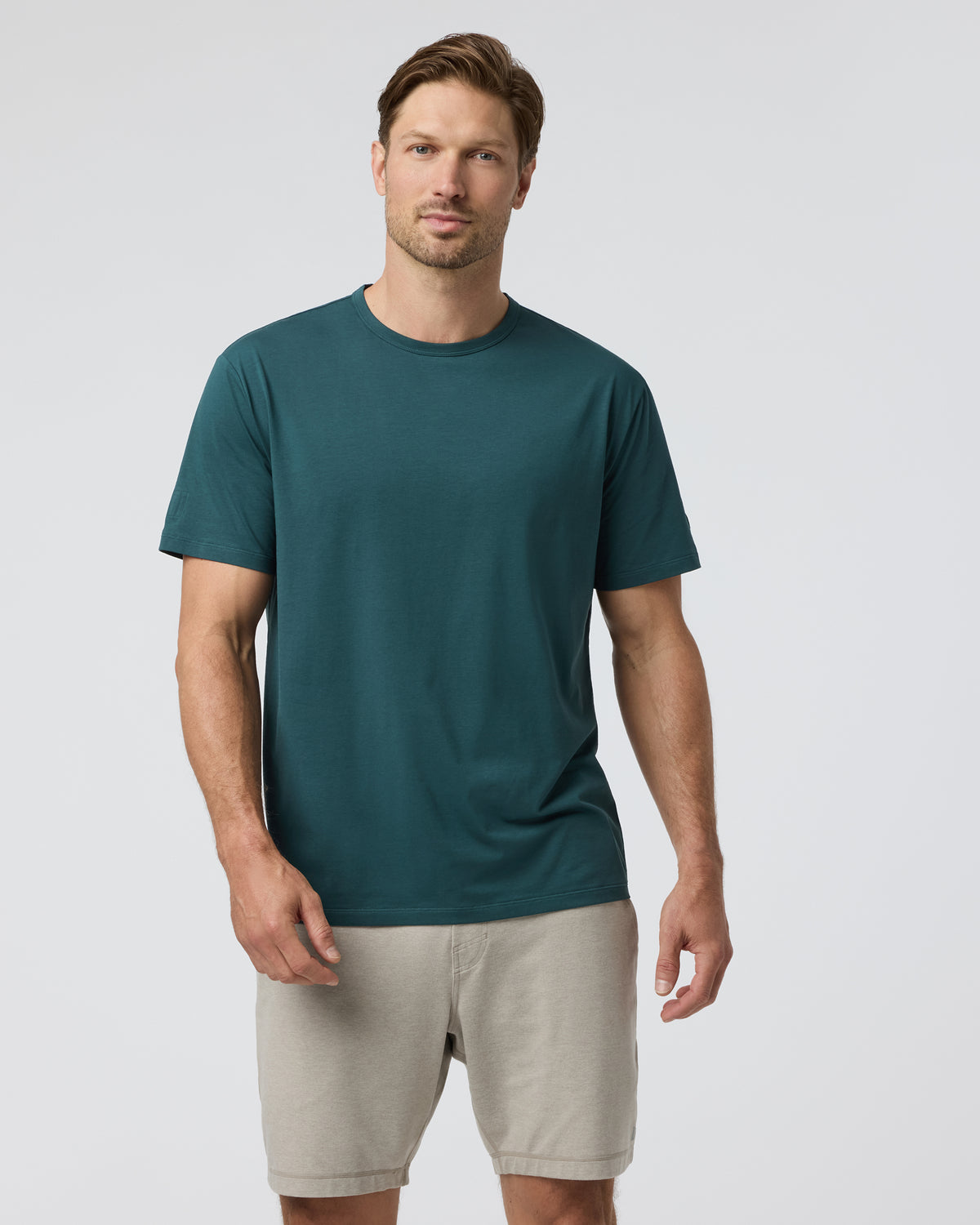 Vuori Short Sleeve Feather Tee - Relaxed Fit Deep Sea
