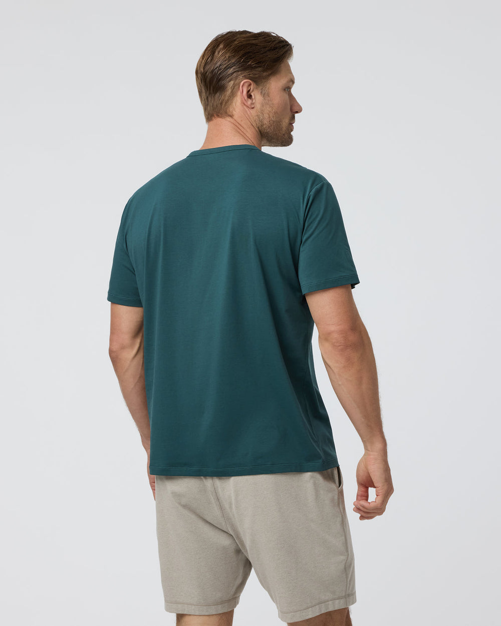 Vuori Short Sleeve Feather Tee - Relaxed Fit Deep Sea