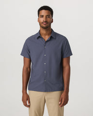 Vuori Short Sleeve Manhattan Button Down Men's Azure Shirt