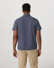 Vuori Short Sleeve Manhattan Button Down Men's Azure Shirt
