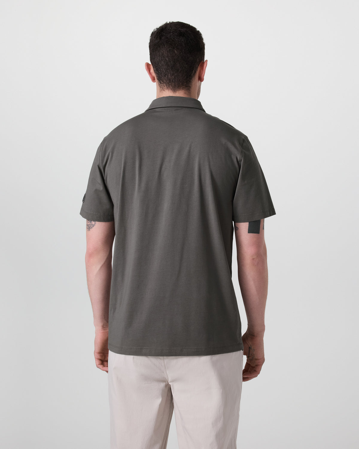 Vuori Short Sleeve Feather Polo Warm Grey