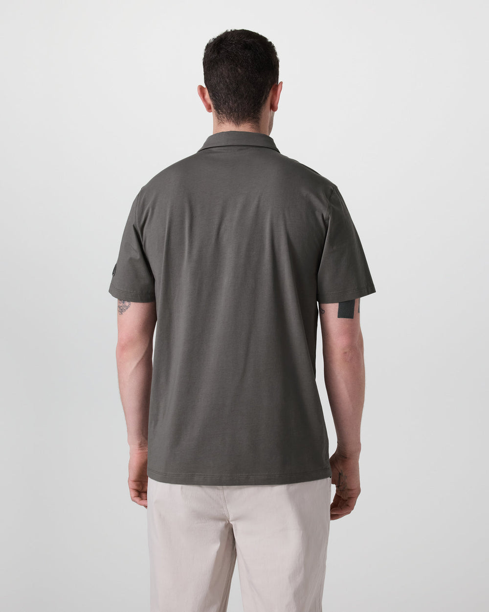 Vuori Short Sleeve Feather Polo Warm Grey