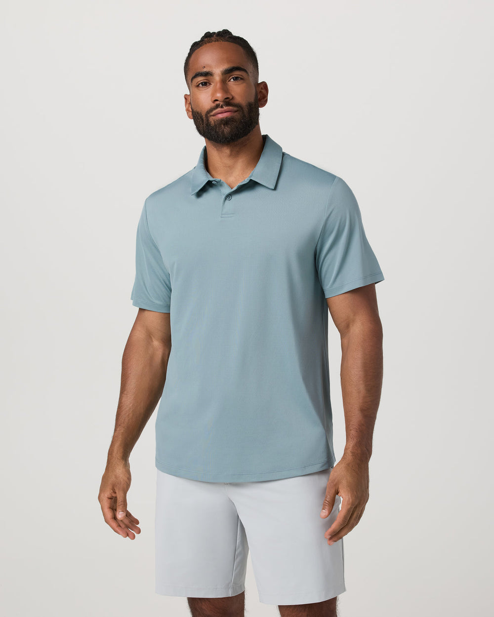 Vuori Short Sleeve Viewpoint Polo 2.0 Men's Mist Polo Shirt